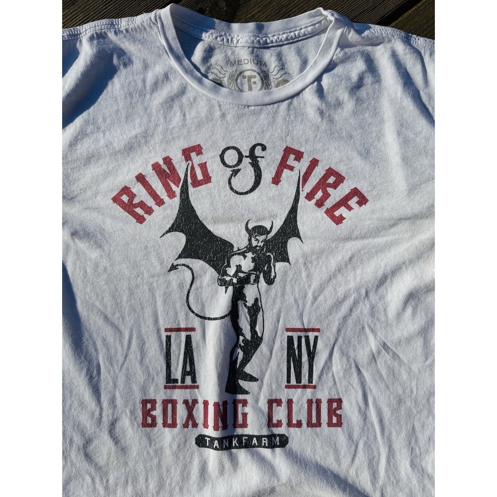 Tankfarm Ring Of Fire Boxing Club Devil Fight T Shirt Mens M USA Made - Picture 4 of 13